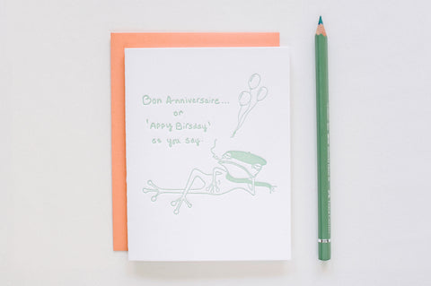 François le Frog Says "Appy Birsday"