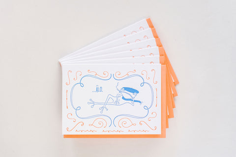 François le Frog Says "Âlo" Stationery - Boxed Set of Six