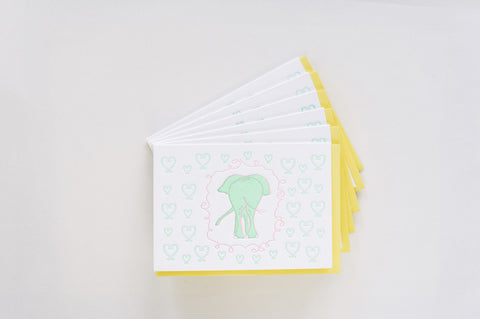 Elephant Butt Cameo Stationery - Boxed Set of Six