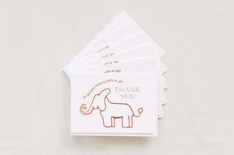 Elephant Never Forgets Thank You - Boxed Set of Six