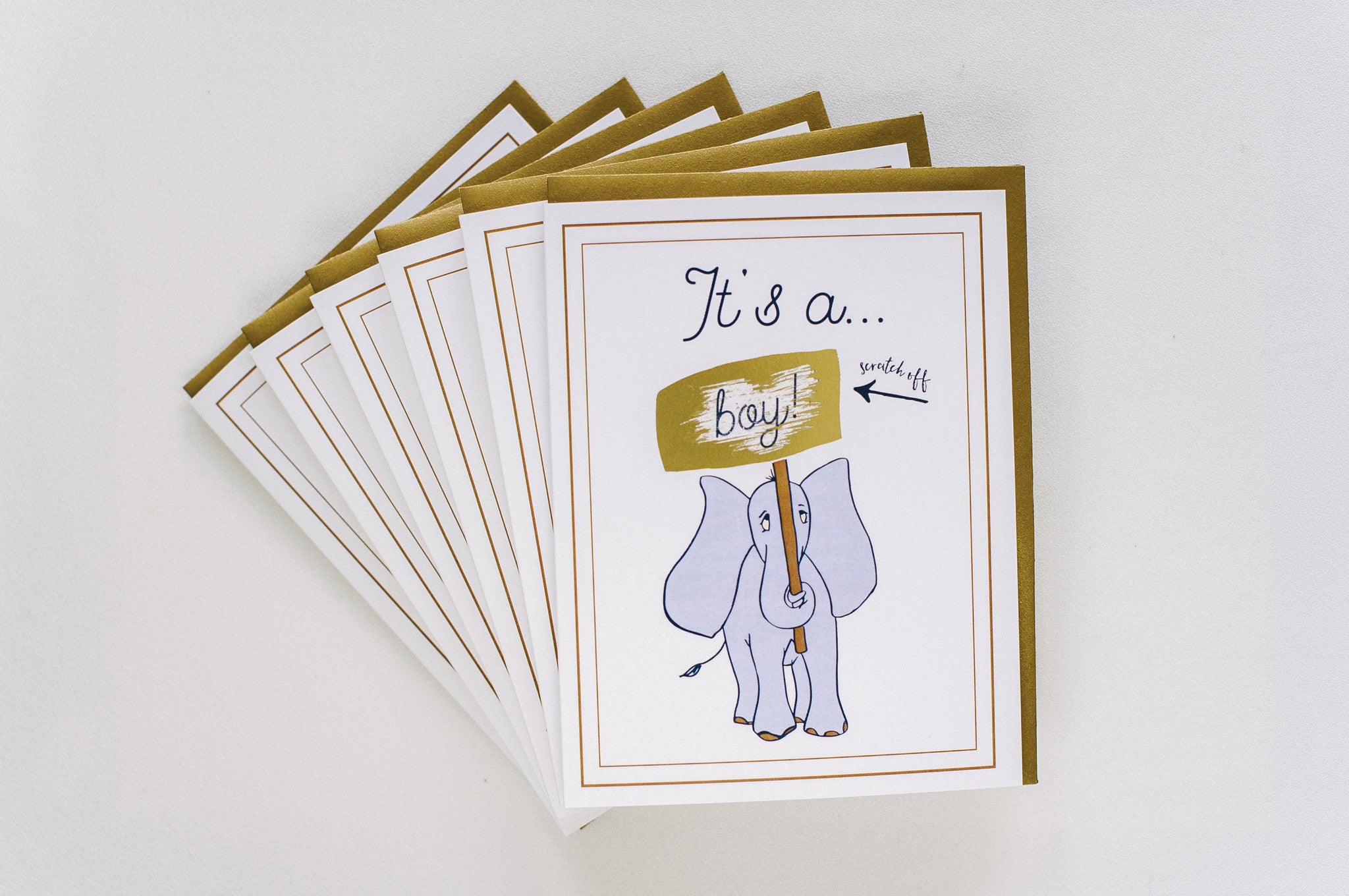 It's A Boy Elephant (Scratch Off) - Boxed Set of Eight