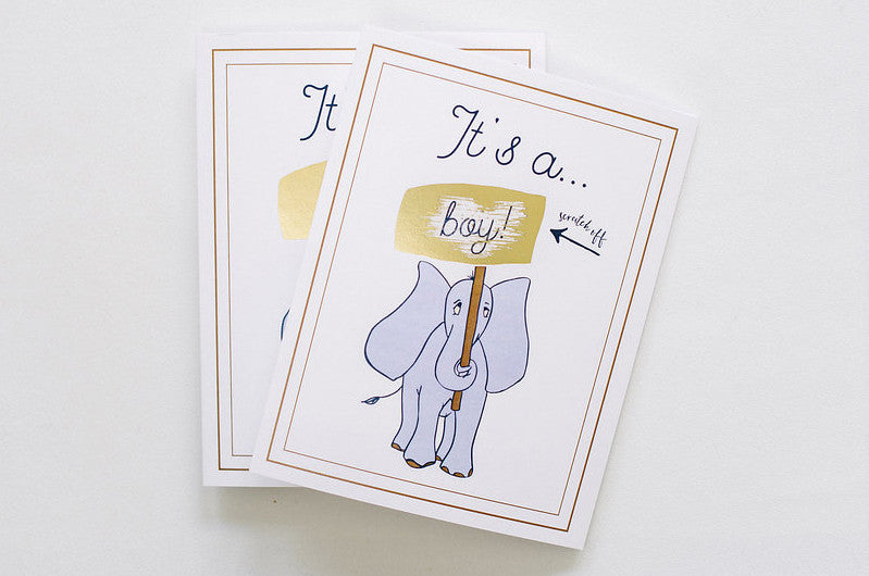 It's a Boy Elephant (Scratch Off)