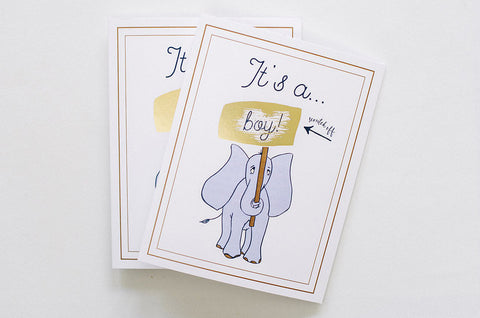 It's a Boy Elephant (Scratch Off)