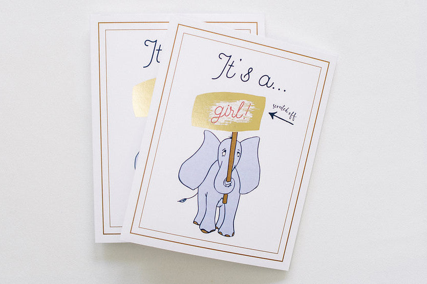 It's A Girl Elephant (Scratch Off)