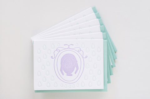 Manatee Cameo Stationery - Boxed Set of Six