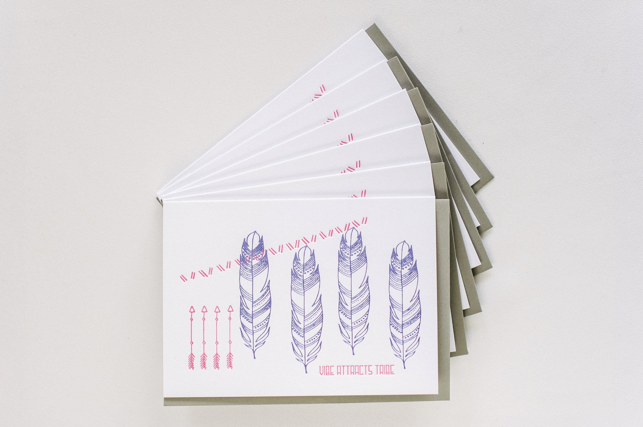 Vibe Attracts Tribe Stationery - Boxed Set of Six