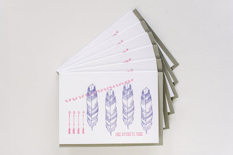 Vibe Attracts Tribe Stationery - Boxed Set of Six